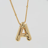 Custom 3D Balloon Alphabet Letter Pendant Name Necklace Choker