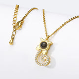Personalized LOVE Projection Photo Necklace For Women Men