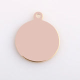 Custom Engraved Stainless Steel Charm Round Tag 15mm