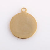 Custom Engraved Stainless Steel Charm Round Tag 15mm