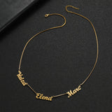 Personalized Multiple Names Necklace Stainless Steel Gift