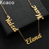 Personalized Multiple Names Necklace Stainless Steel Gift