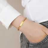 Personalized Name Baby ID Bracelet Stainless Steel Bangle