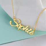 Personalized Name Necklace 925 Silver 18K Plated Letter Nameplate Jewelry