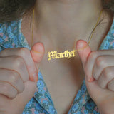 Personalized Name Necklace 925 Silver 18K Plated Letter Nameplate Jewelry