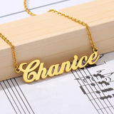 Personalized Name Necklace For Women Stainless Steel Chain Choker