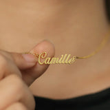 Personalized Name Necklace Choker in Stainless Steel