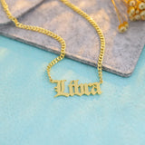 Personalized Name Necklace Initial Letter Pendant Choker