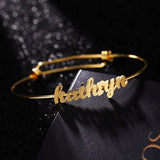 Customized Stainless Steel Name Rose Bracelet