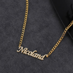 Personalized Zircon Crystal Name Jewelry Set