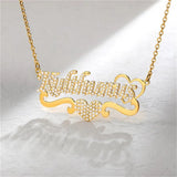 Custom Zircon Name Pendant Necklace for Women