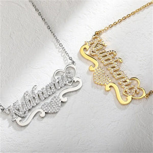 Custom Zircon Name Pendant Necklace for Women