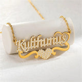 Custom Zircon Name Pendant Necklace for Women