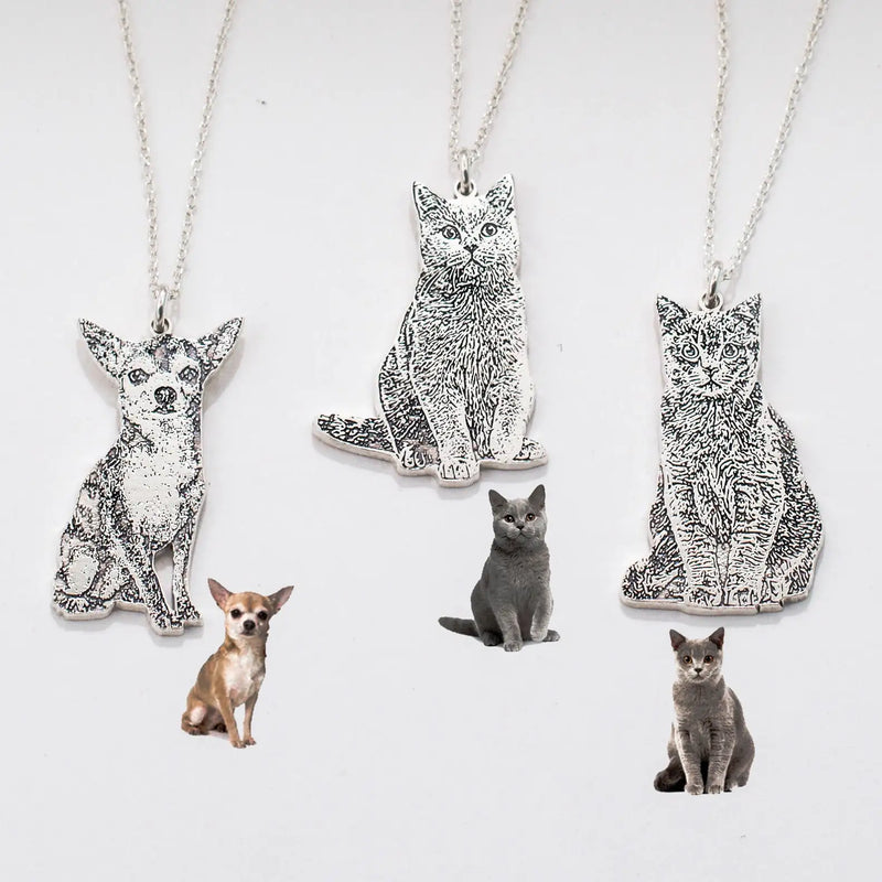 Custom Pet Photo Necklace Stainless Steel Pendant Boyfriend Gift