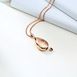 Personalized Teardrop Pet Name Urn Necklace Cremation Jewelry Necklace