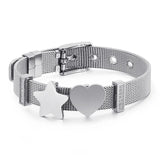 Personalized Photo Name Bracelet Watchband Stainless Steel Rose Women Men
