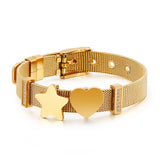 Personalized Photo Name Bracelet Watchband Stainless Steel Rose Women Men