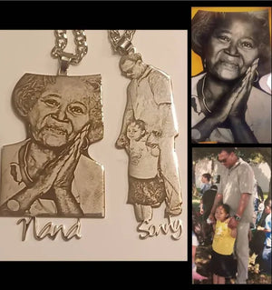 Custom Stainless Steel Photo Necklace for Birthday Christmas