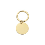 Round Stainless Steel Keychain Blank Disc Charm DIY Jewelry 10pcs