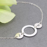 Custom 2-Letter Carved Bracelet - Stainless Steel