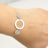 Custom 2-Letter Carved Bracelet - Stainless Steel