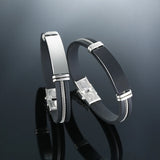 Customizable Stainless Steel ID Bracelet for Men