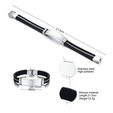 Customizable Stainless Steel ID Bracelet for Men