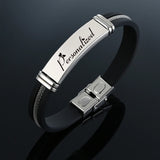 Customizable Stainless Steel ID Bracelet for Men