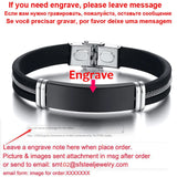 Customizable Stainless Steel ID Bracelet for Men