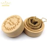 Personalized Wedding Wood Ring Box Holder Your Names and Date