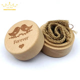Personalized Wedding Wood Ring Box Holder Your Names and Date