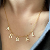 Custom Zircon Letter Name Necklace for Women