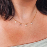 Custom Zircon Letter Name Necklace for Women