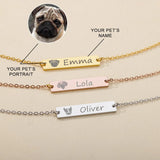 Personalized Pet Photo Name Bracelet Stainless Steel Jewelry