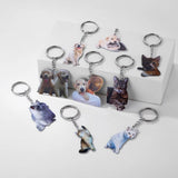 Engraved Photo Keychain Personalized Stainless Steel Picture Keyring Pendant