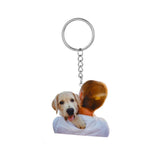 Engraved Photo Keychain Personalized Stainless Steel Picture Keyring Pendant