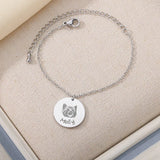Personalized Cat Portrait Bracelet Stainless Steel