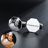 Pet Photo Cufflinks, Wedding Personalized Jewelry