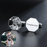 Pet Photo Cufflinks, Wedding Personalized Jewelry