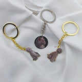 Pet Dog Cat Portrait Keychain Animals Charms Key Chain Dog Mom Key rings