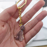 Pet Dog Cat Portrait Keychain Animals Charms Key Chain Dog Mom Key rings