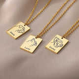 Personalized Pet Dog Name Necklace Stainless Steel Pendant