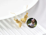 Custom Pet Photo Earrings - Personalized Pet Portrait Gift
