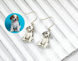 Custom Pet Photo Earrings - Personalized Pet Portrait Gift