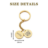 Pet Keychain For Women Men Stainless Steel Personalized Cat Dog Portrait