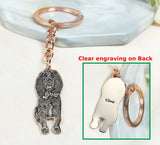 Engraved Pet Memorial Keychain with Dog Picture - Birthday Gift for Kid