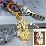Personalized Pet Keychain with Photo Engraving
