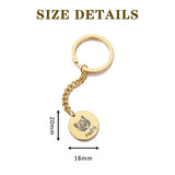 Pet Keychain Stainless Steel Dog Keychain Personalized Gift for Dad