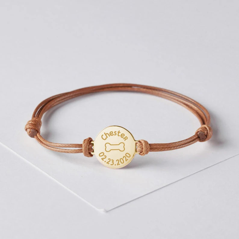 Personalized Pet Name Bracelet Stainless Steel