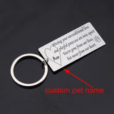 Pet Loss Keychain - Engraved Key Ring